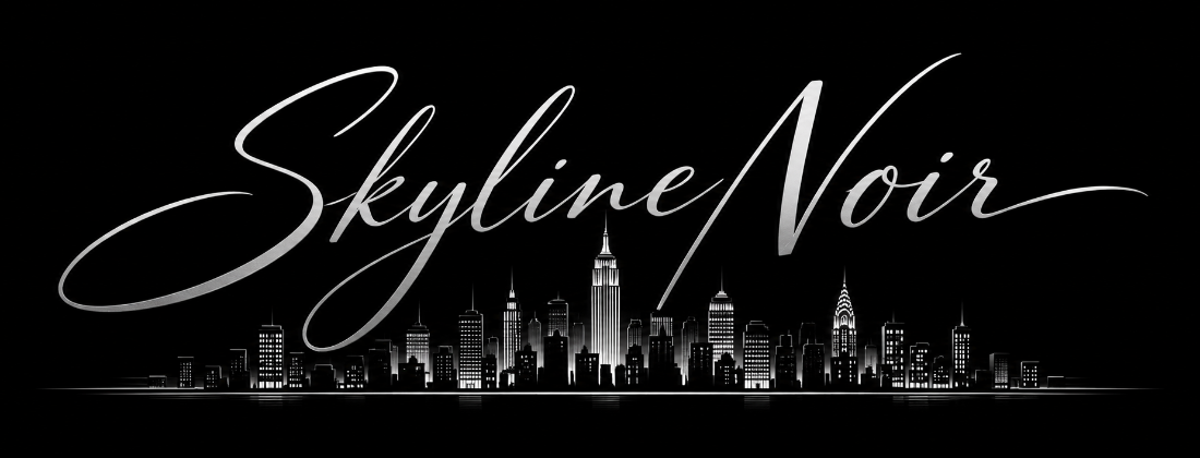 Official SkylineNoir silver-script skyline logo